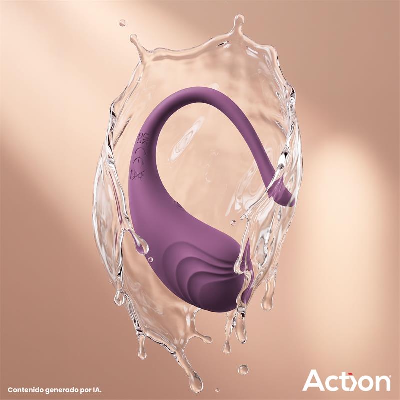 ACTION - LUVIA HUEVO VIBRADOR CON CONTROL REMOTO USB PÚRPURA