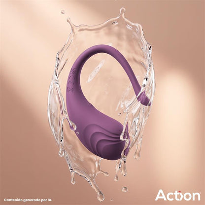 ACTION - LUVIA HUEVO VIBRADOR CON CONTROL REMOTO USB PÚRPURA