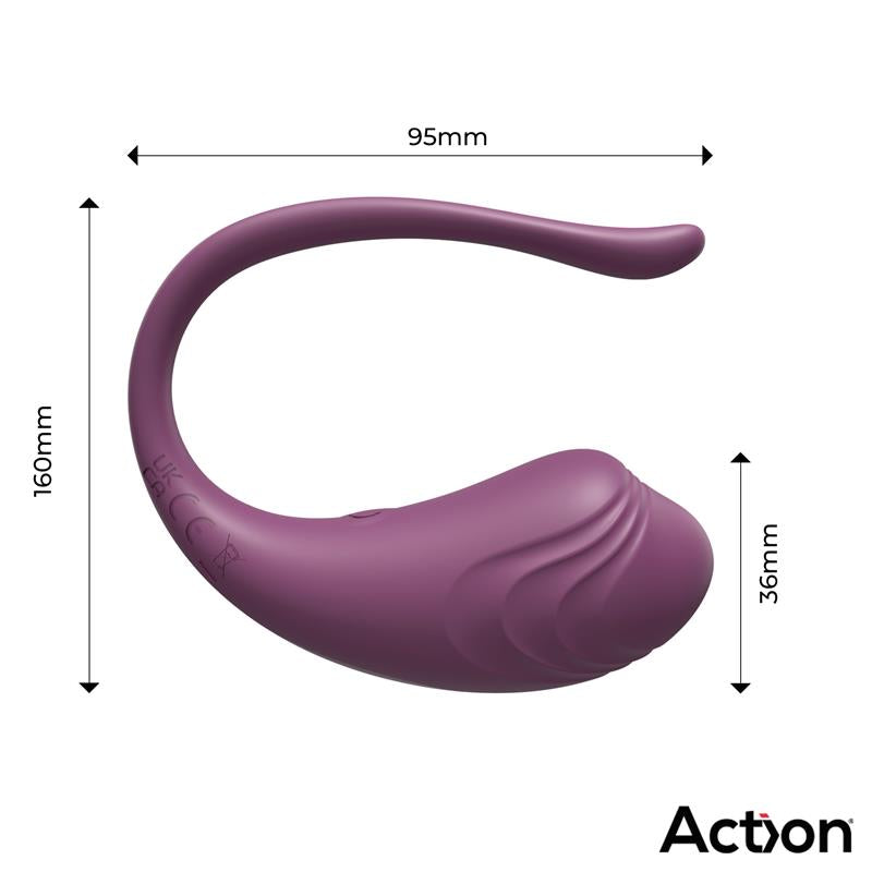 ACTION - LUVIA HUEVO VIBRADOR CON CONTROL REMOTO USB PÚRPURA