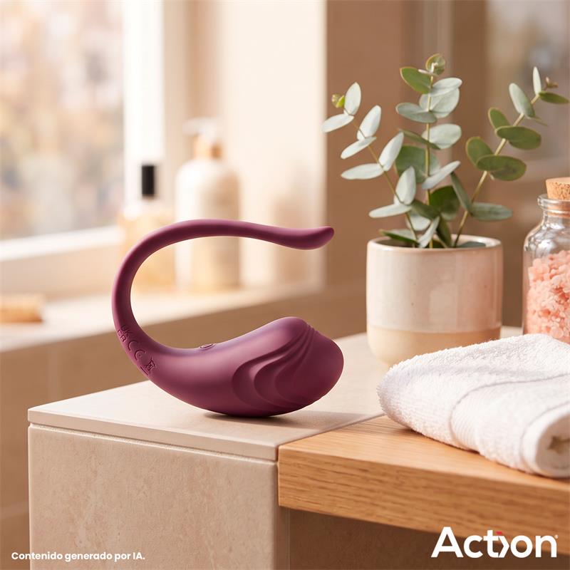ACTION - LUVIA HUEVO VIBRADOR CON CONTROL REMOTO USB PÚRPURA