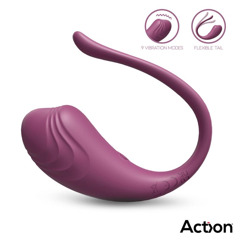 ACTION - LUVIA HUEVO VIBRADOR CON CONTROL REMOTO USB PÚRPURA