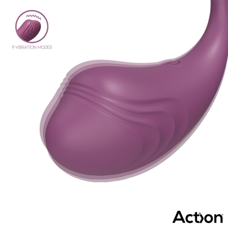 ACTION - LUVIA HUEVO VIBRADOR CON CONTROL REMOTO USB PÚRPURA
