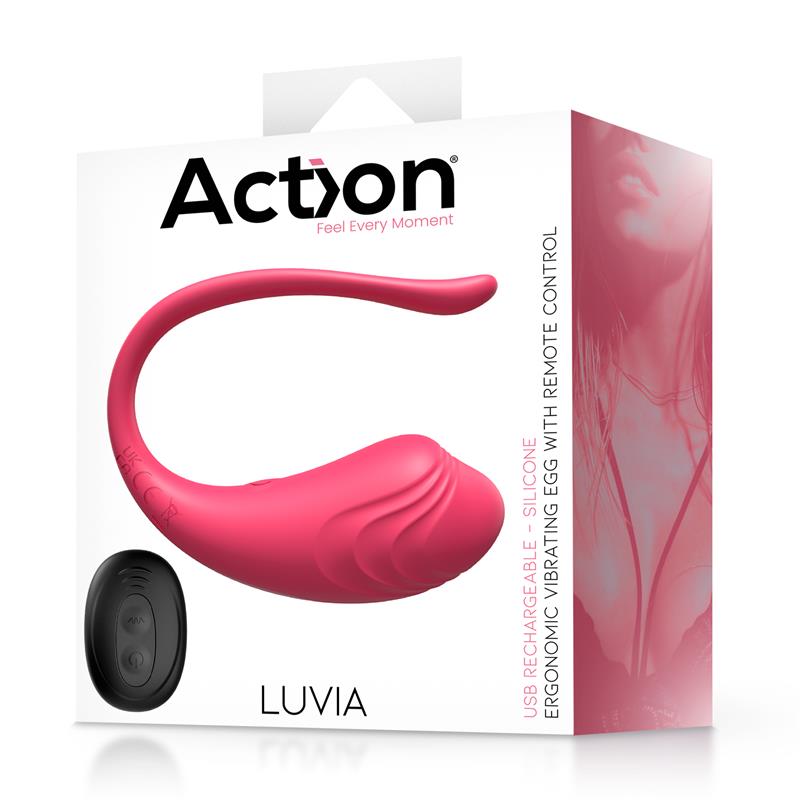 ACTION - LUVIA HUEVO VIBRADOR CON CONTROL REMOTO USB ROSA