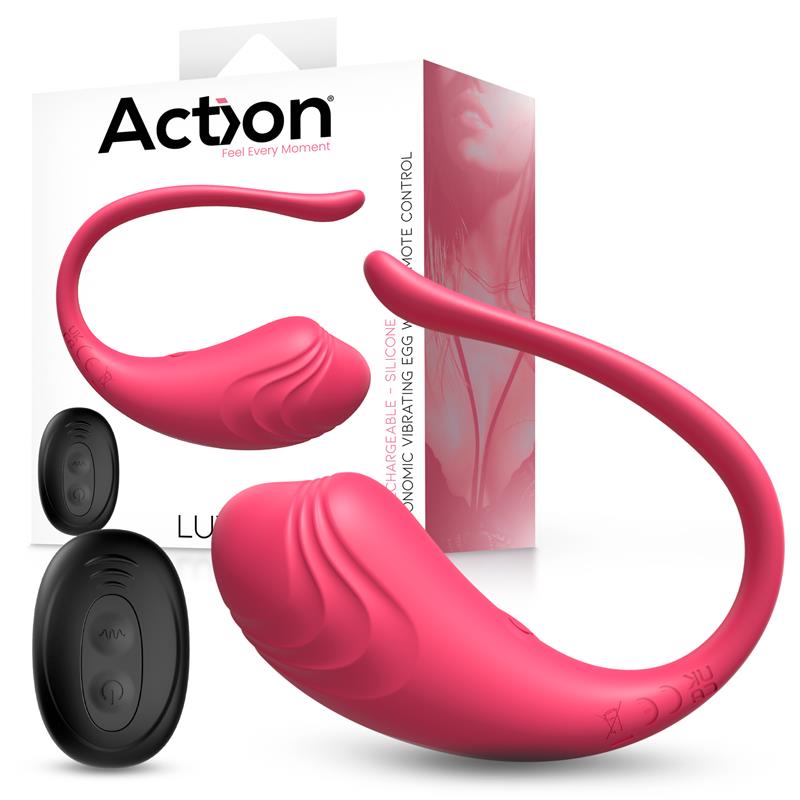 ACTION - LUVIA HUEVO VIBRADOR CON CONTROL REMOTO USB ROSA