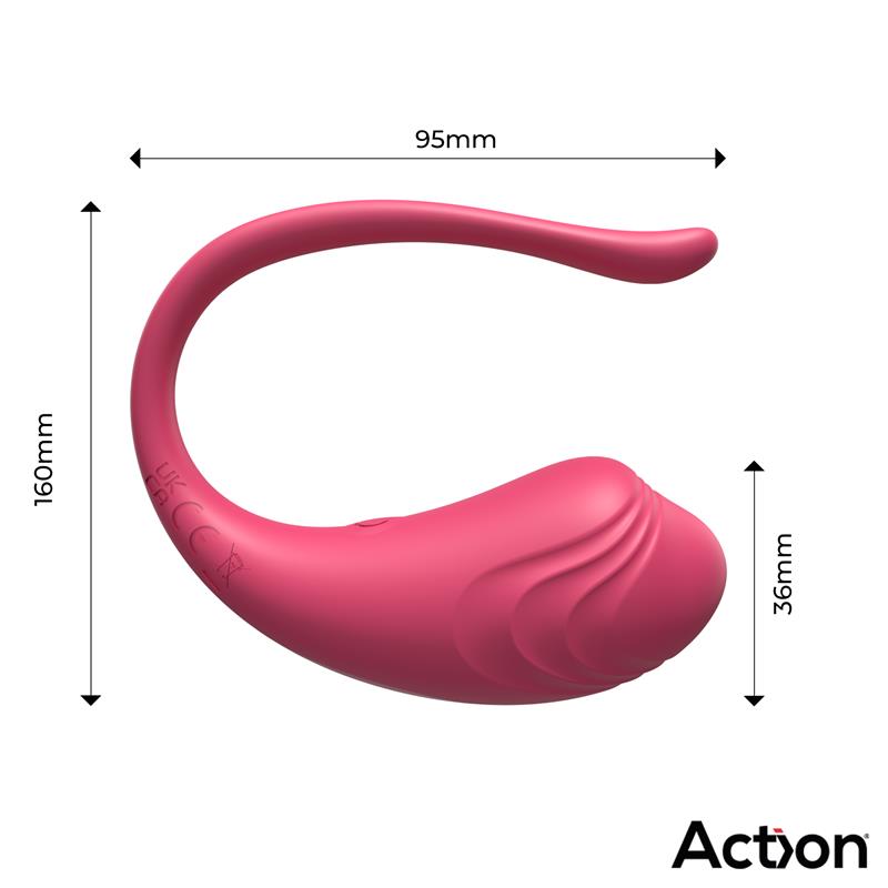 ACTION - LUVIA HUEVO VIBRADOR CON CONTROL REMOTO USB ROSA