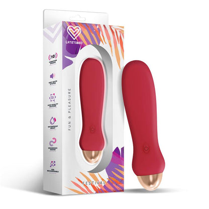 FESTIVAL - LUXO ESTIMULADOR 10 VELOCIDADES RUST RED