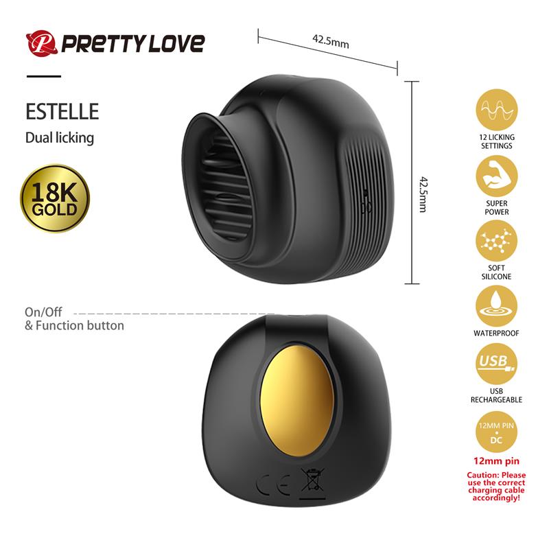 PRETTYLOVE - LUXURY SET QUEENS 12 JUGUETES NEGRO Y ORO 18K