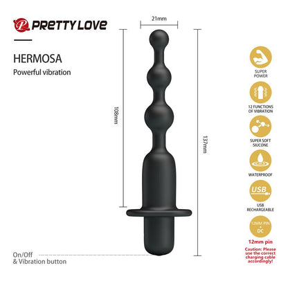 PRETTYLOVE - LUXURY SET QUEENS 12 JUGUETES NEGRO Y ORO 18K