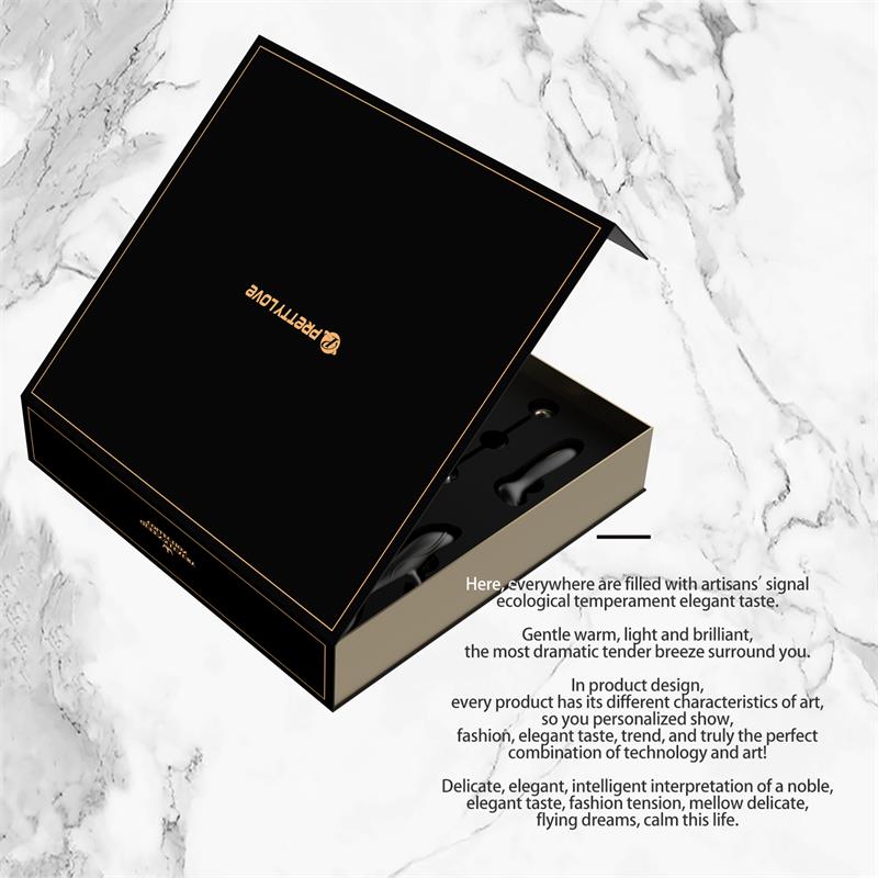 PRETTYLOVE - LUXURY SET QUEENS 12 JUGUETES NEGRO Y ORO 18K