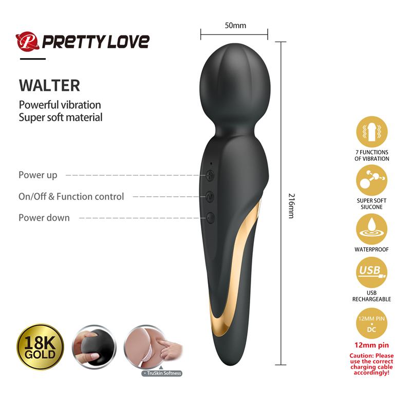 PRETTYLOVE - LUXURY SET QUEENS 12 JUGUETES NEGRO Y ORO 18K