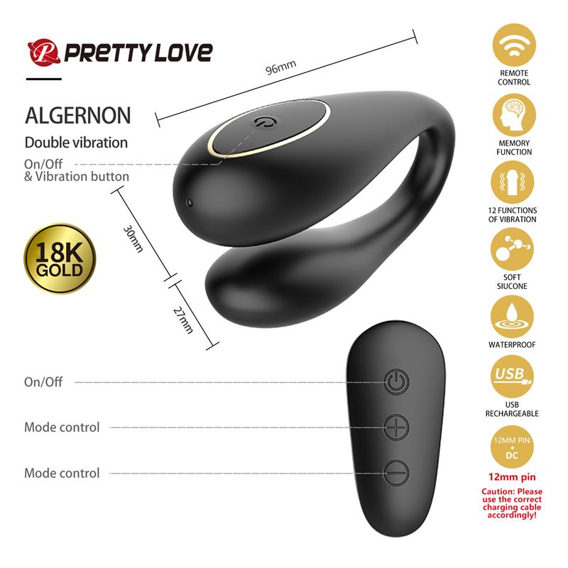 PRETTYLOVE - LUXURY SET QUEENS 12 JUGUETES NEGRO Y ORO 18K