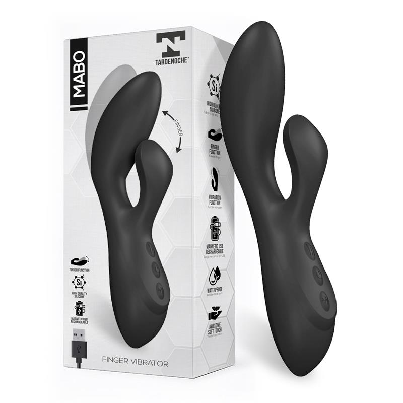 TARDENOCHE - MABO VIBRADOR PUNTO G MOVIMIENTO FINGER SILICONA UNIBODY