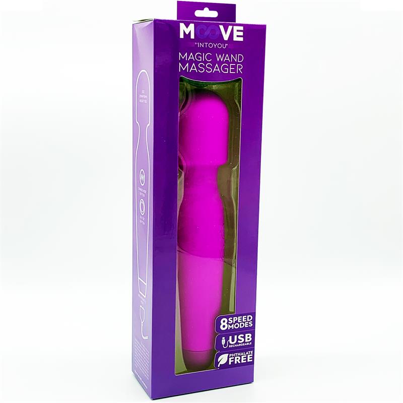 MOOVE - MAGIC WAND MASAJEADOR SILICONA PURPURA
