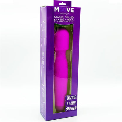 MOOVE - MAGIC WAND MASAJEADOR SILICONA PURPURA