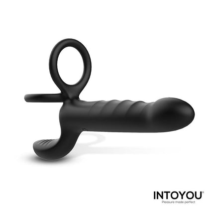 INTOYOU - MAGNOR DILDO CON ANILLO DOBLE Y ESTIMULADOR DE TESTÍCULOS