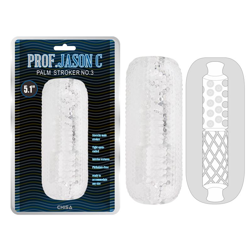 CHISA - MALE MASTURBATOR PALM STROKER NO. 3 - 4.9 TRANSPARENTE