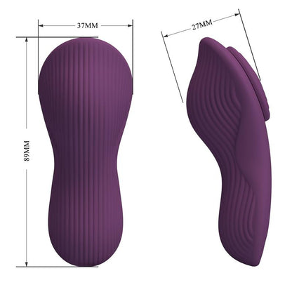 PRETTYLOVE - MANE VIBRADOR DE BRAGUITA CON APP PÚRPURA