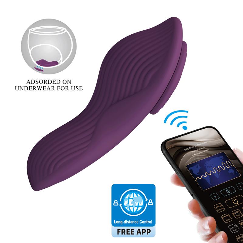 PRETTYLOVE - MANE VIBRADOR DE BRAGUITA CON APP PÚRPURA