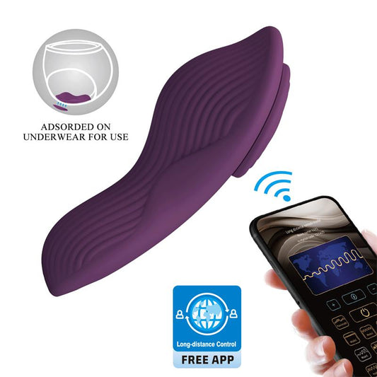 PRETTYLOVE - MANE VIBRADOR DE BRAGUITA CON APP PÚRPURA