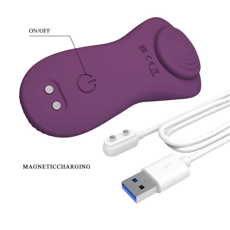 PRETTYLOVE - MANE VIBRADOR DE BRAGUITA CON APP PÚRPURA