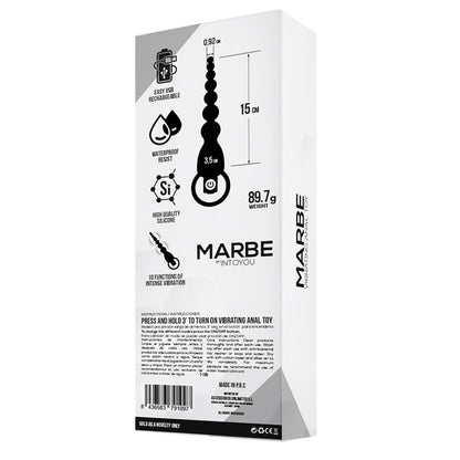 TARDENOCHE - MARBE CADENA ANAL CON VIBRACIÓN USB SILICONA