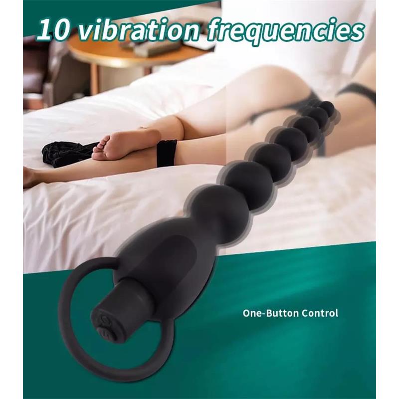 TARDENOCHE - MARBE CADENA ANAL CON VIBRACIÓN USB SILICONA