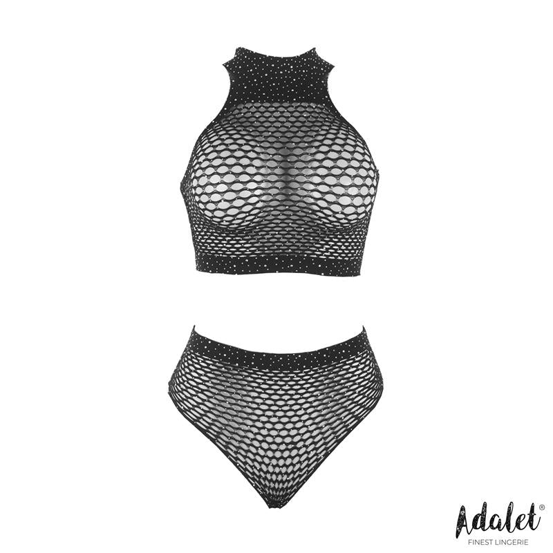 ADALET LINGERIE - MARGA SET TOP Y BRAGUITAS REJILLA
