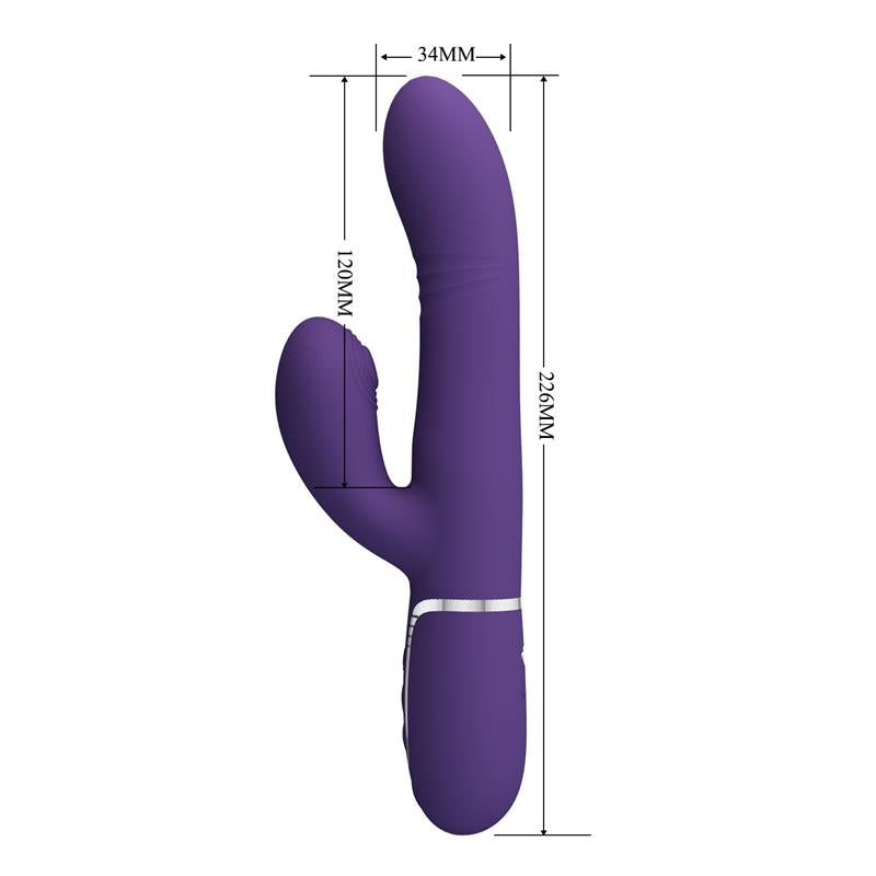 PRETTYLOVE - MARIANA VIBRADOR 4 EN 1 SILICONA MORADO