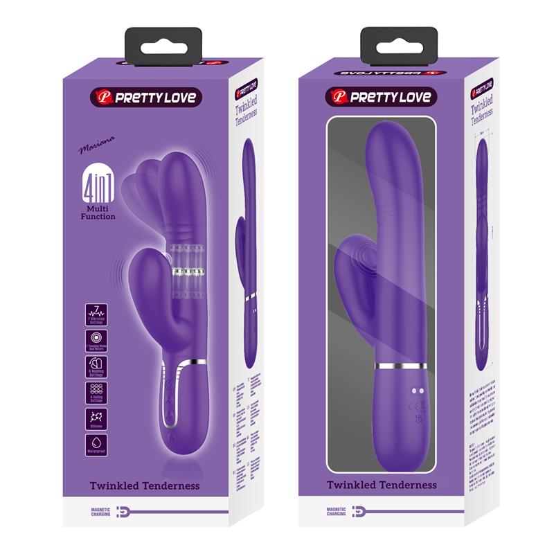 PRETTYLOVE - MARIANA VIBRADOR 4 EN 1 SILICONA MORADO