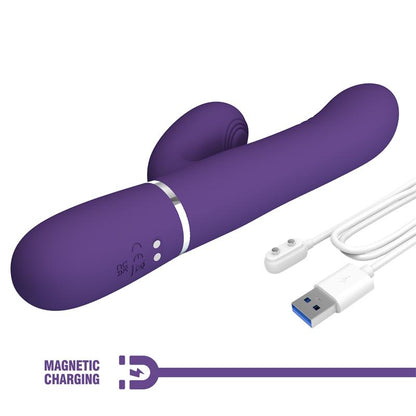 PRETTYLOVE - MARIANA VIBRADOR 4 EN 1 SILICONA MORADO