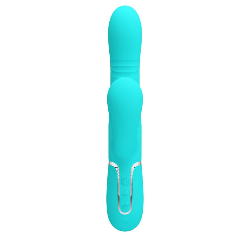 PRETTYLOVE - MARIANA VIBRADOR 4 EN 1 SILICONA TURQUESA