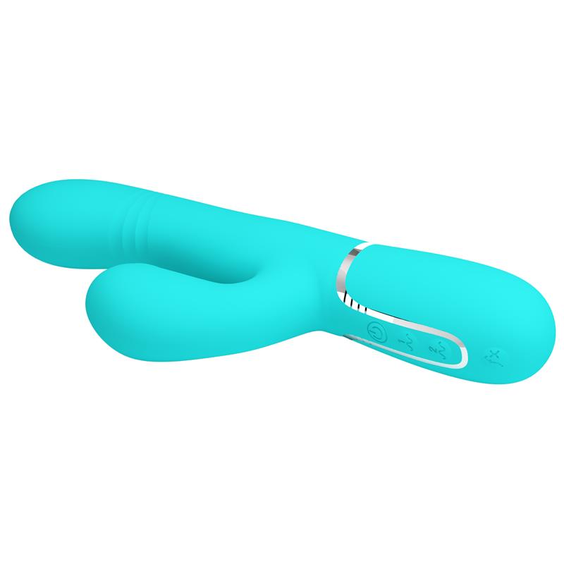 PRETTYLOVE - MARIANA VIBRADOR 4 EN 1 SILICONA TURQUESA