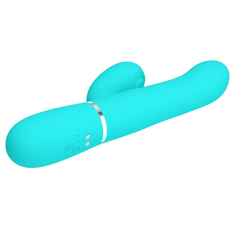 PRETTYLOVE - MARIANA VIBRADOR 4 EN 1 SILICONA TURQUESA