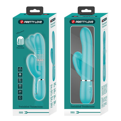 PRETTYLOVE - MARIANA VIBRADOR 4 EN 1 SILICONA TURQUESA