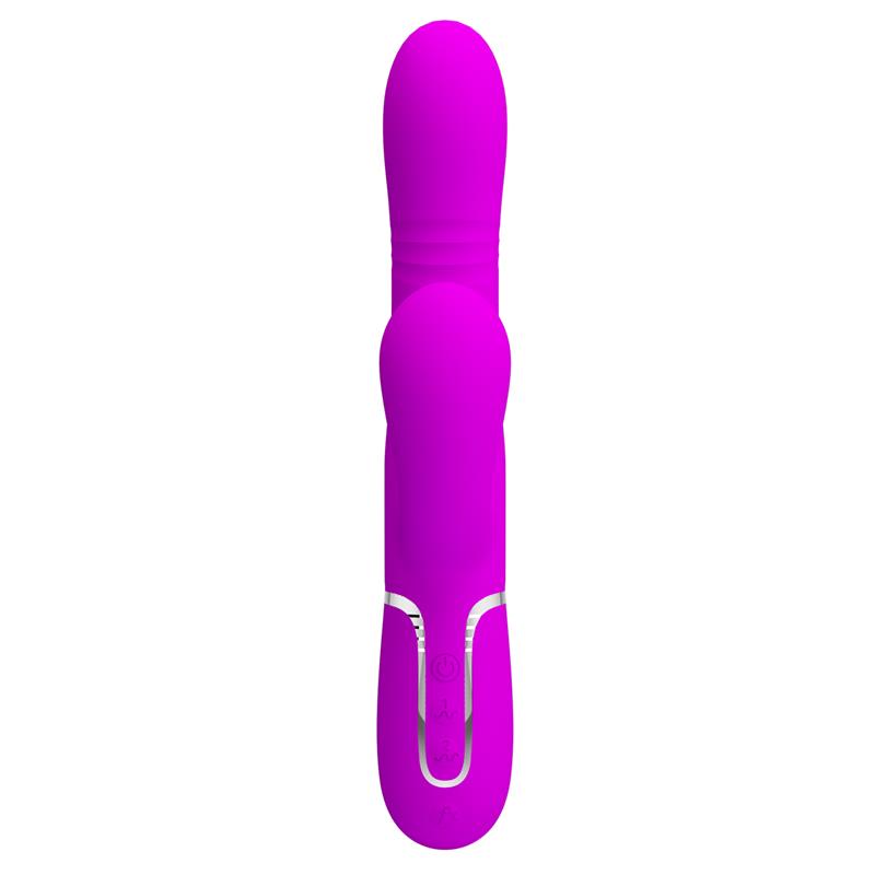 PRETTYLOVE - MARIANA VIBRADOR 4EN1 SILICONA FUCSIA
