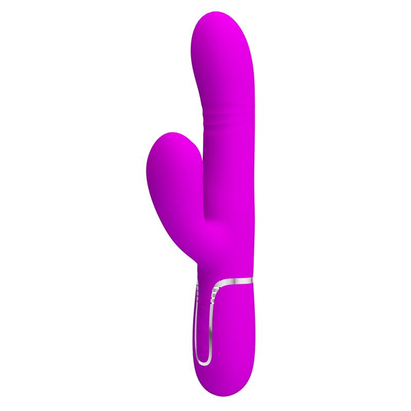 PRETTYLOVE - MARIANA VIBRADOR 4EN1 SILICONA FUCSIA