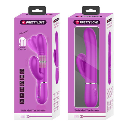 PRETTYLOVE - MARIANA VIBRADOR 4EN1 SILICONA FUCSIA