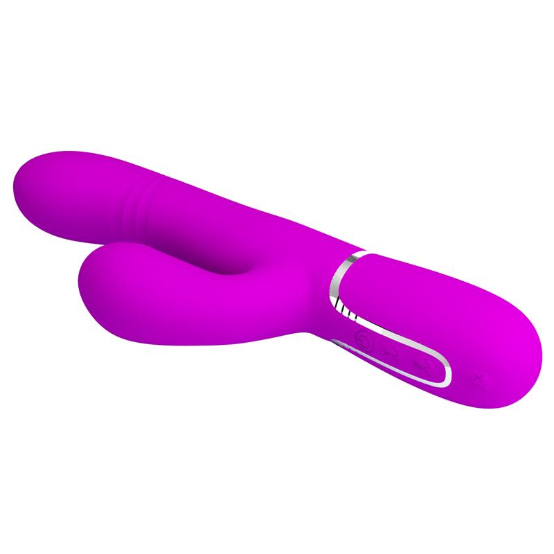 PRETTYLOVE - MARIANA VIBRADOR 4EN1 SILICONA FUCSIA