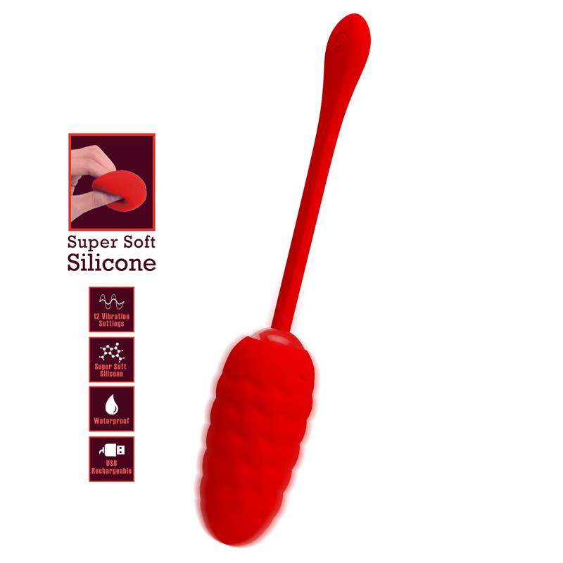 PRETTYLOVE - MARINA HUEVO VIBRADOR ROJO