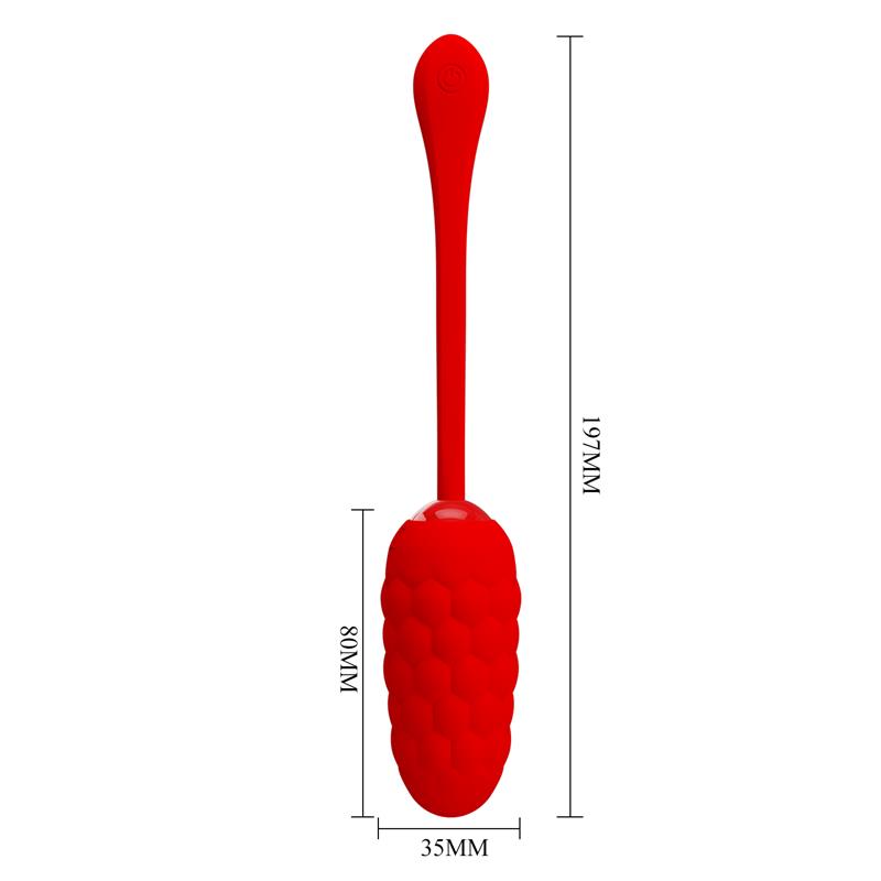 PRETTYLOVE - MARINA HUEVO VIBRADOR ROJO