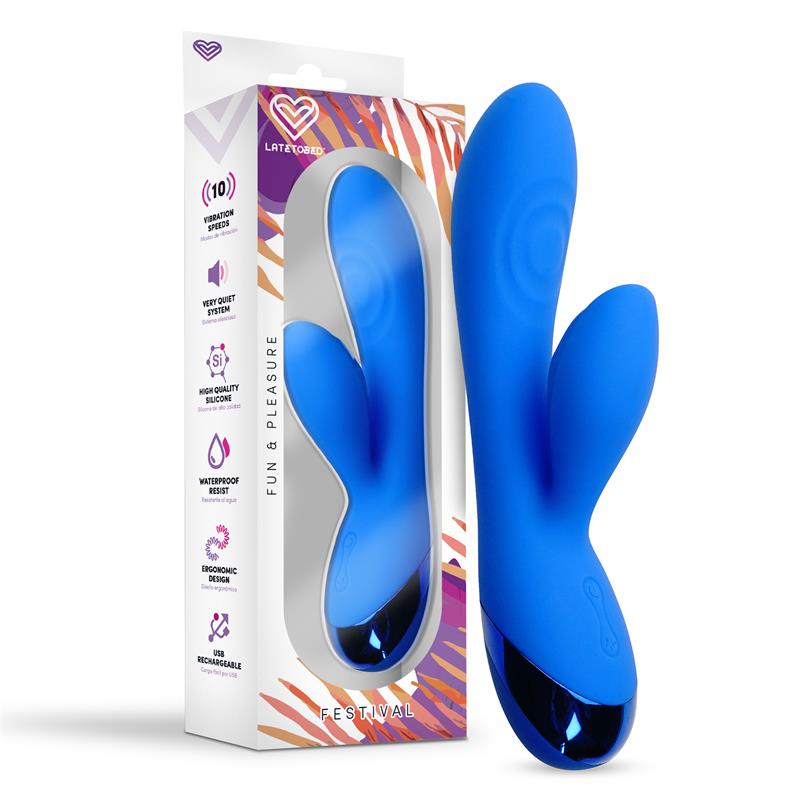 FESTIVAL - MARNA VIBRADOR USB AZUL