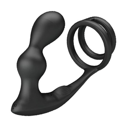PRETTYLOVE - MARSHALL PLUG ANAL CON VIBRACIÓN Y ANILLO PARA EL PENE Y TESTÍCULOS