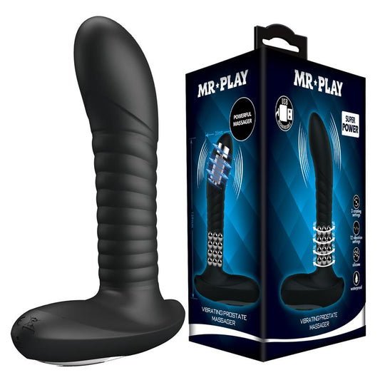 MR PLAY - MASAJEADOR PROSTÁTICO CON VIBRACIÓN Y BOLAS ROTADORAS