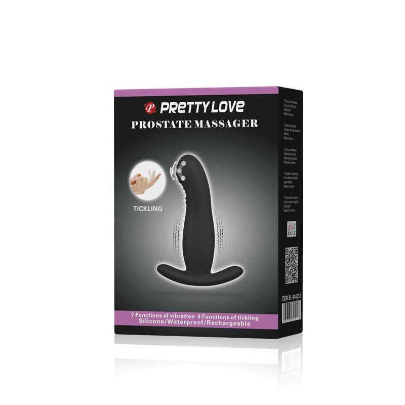 PRETTYLOVE - MASAJEADOR PROSTÁTICO CON VIBRACIÓN Y COSQUILLEO