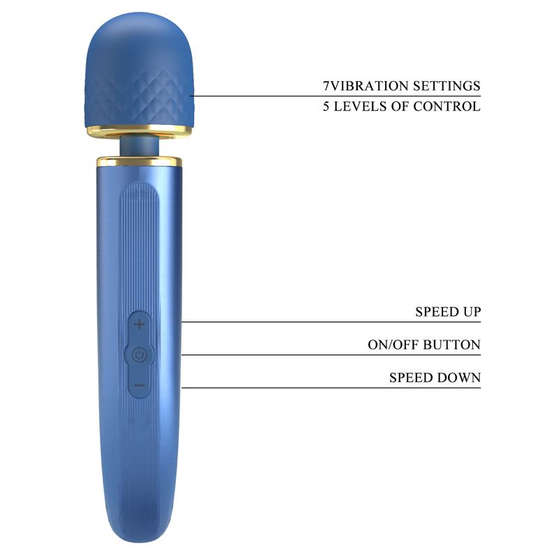 PRETTYLOVE - MASAJEADOR USB SILICONA AZUL