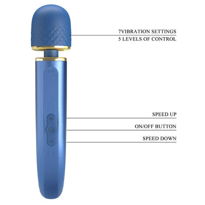 PRETTYLOVE - MASAJEADOR USB SILICONA AZUL