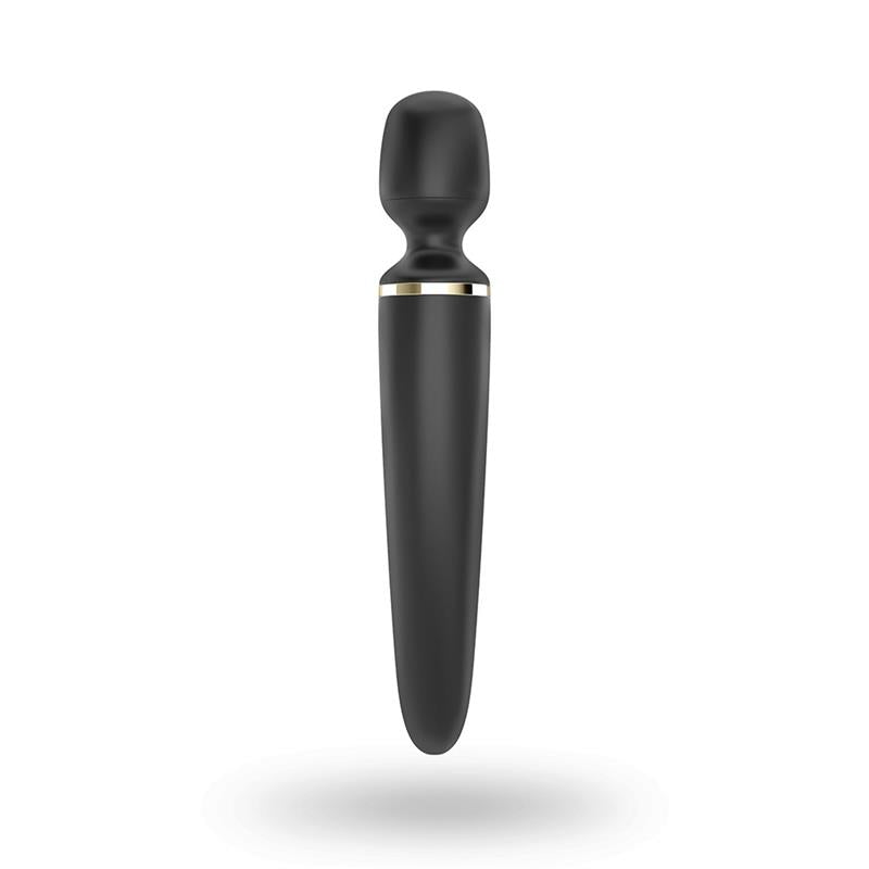 SATISFYER - MASAJEADOR WAND-ER WOMAN NEGRO Y DORADO