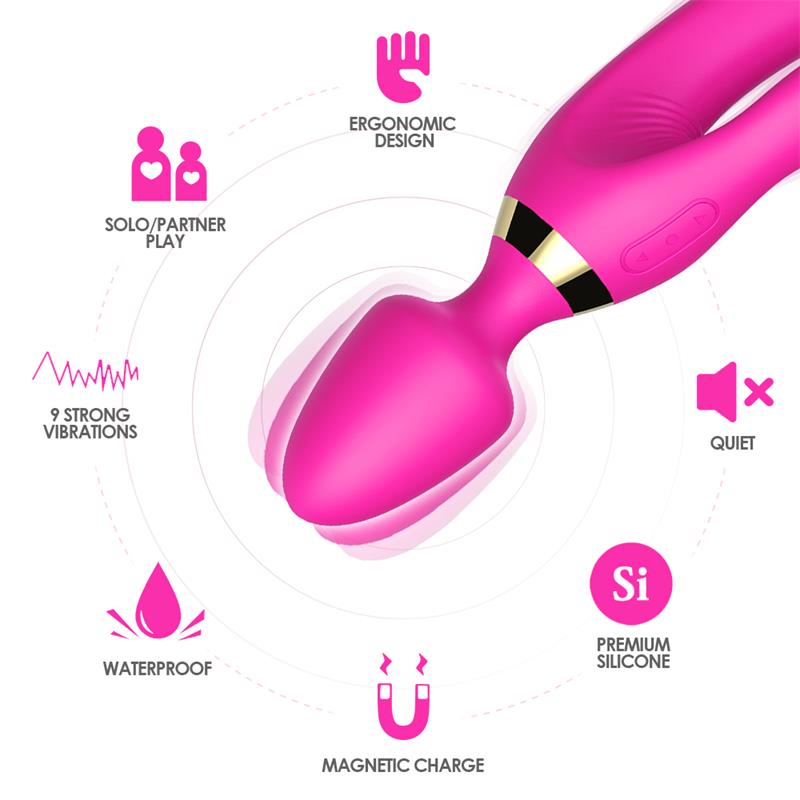 URBAN SKY - MASAJEADOR Y VIBRADOR ROSA