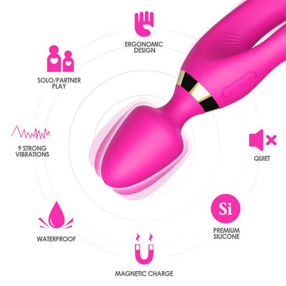 URBAN SKY - MASAJEADOR Y VIBRADOR ROSA