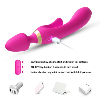 URBAN SKY - MASAJEADOR Y VIBRADOR ROSA